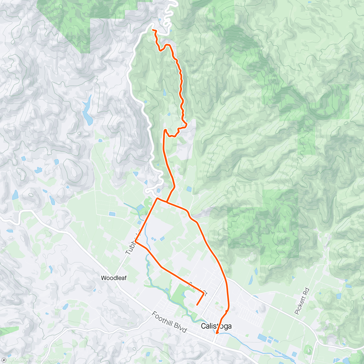Map of the activity, Col du Calistoga #4 - Freshly Paved!
