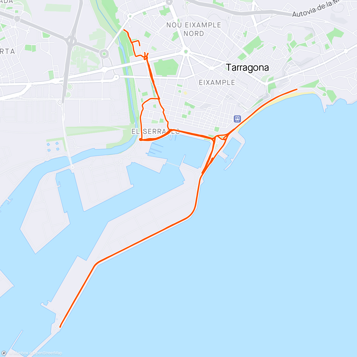 Map of the activity, Bici matinera
