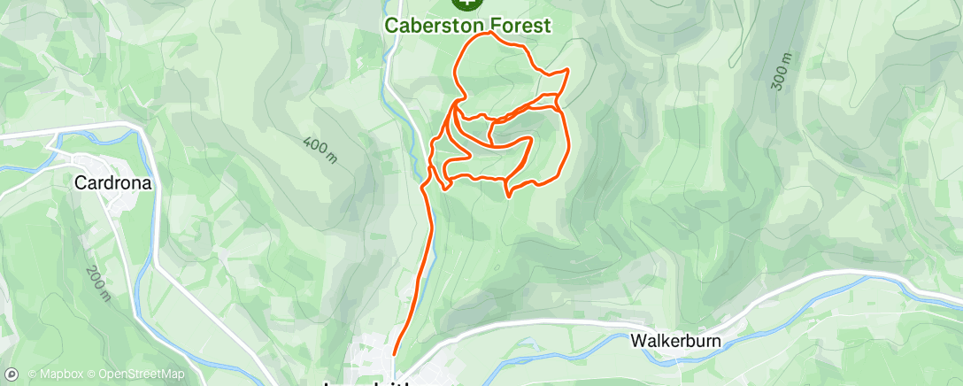 Map of the activity, Morning Mountain Bike Ride