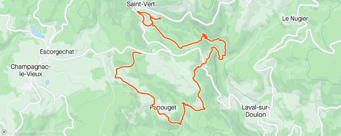 Mapa de la actividad, Randonnée le matin