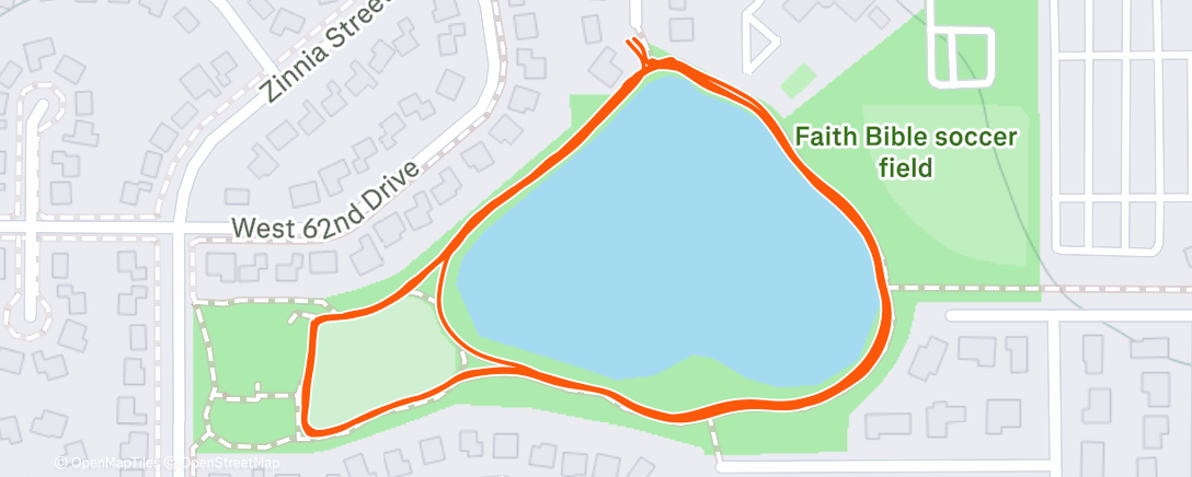 Map of the activity, Afternoon Run