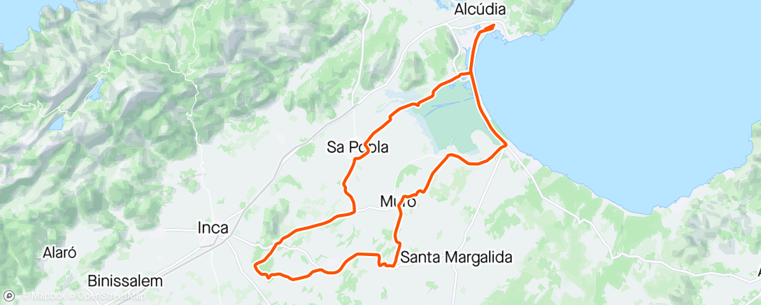Map of the activity, Mallorca rit 7 los fin