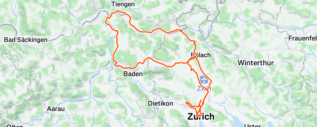 Map of the activity, Zrugg zude lange winterrides✌🏾