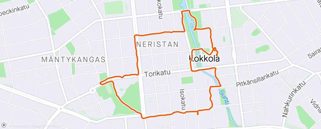 Map of the activity, Kokkola Finland