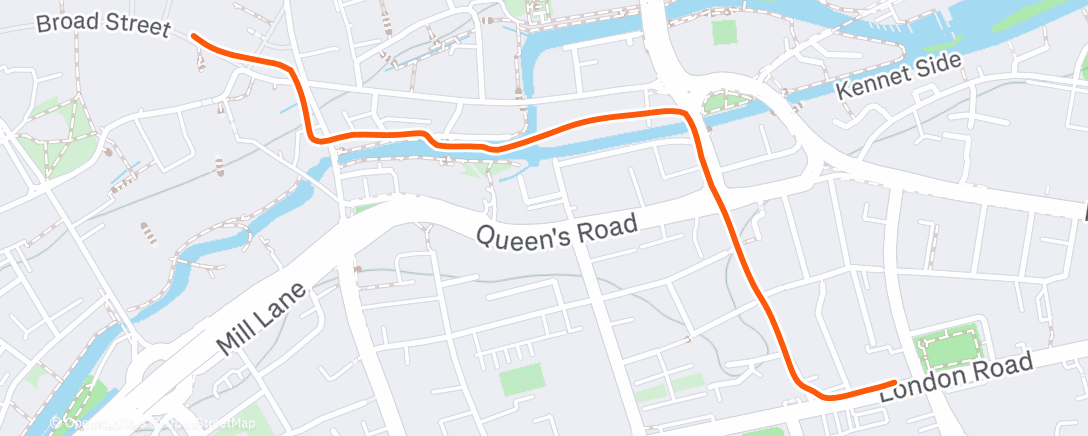 Map of the activity, Lunch Run