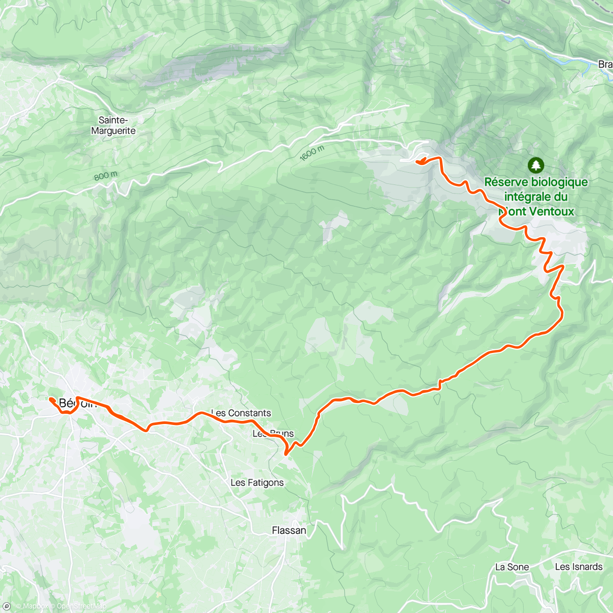Map of the activity, Le Ventoux 🥶