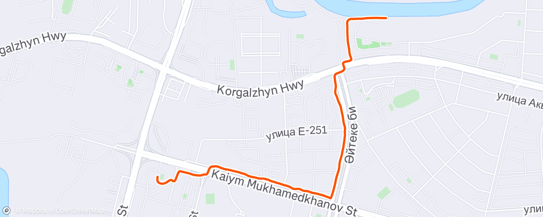 Map of the activity, Evening Walk