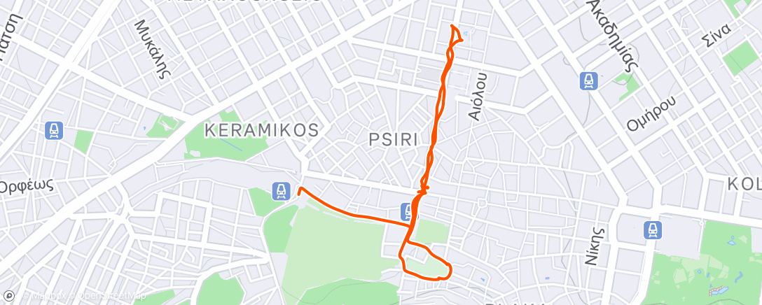 Mapa de la actividad (Αθήνα)
