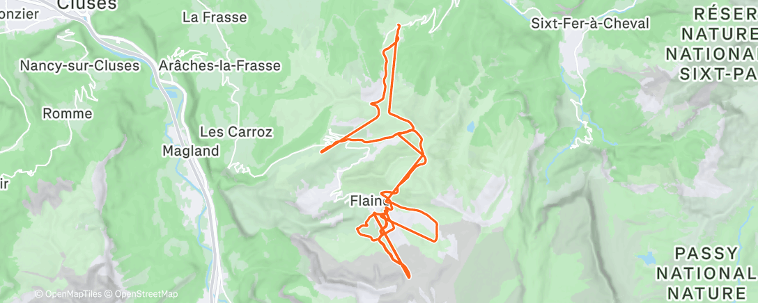 Карта физической активности (Samoëns, Grand Massif - Alpint)