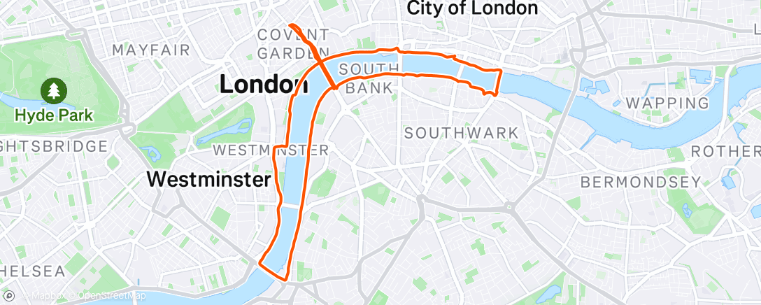 Map of the activity, Around London