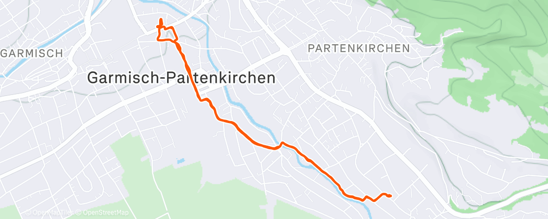 Map of the activity, Rollstuhlfahrt am Mittag