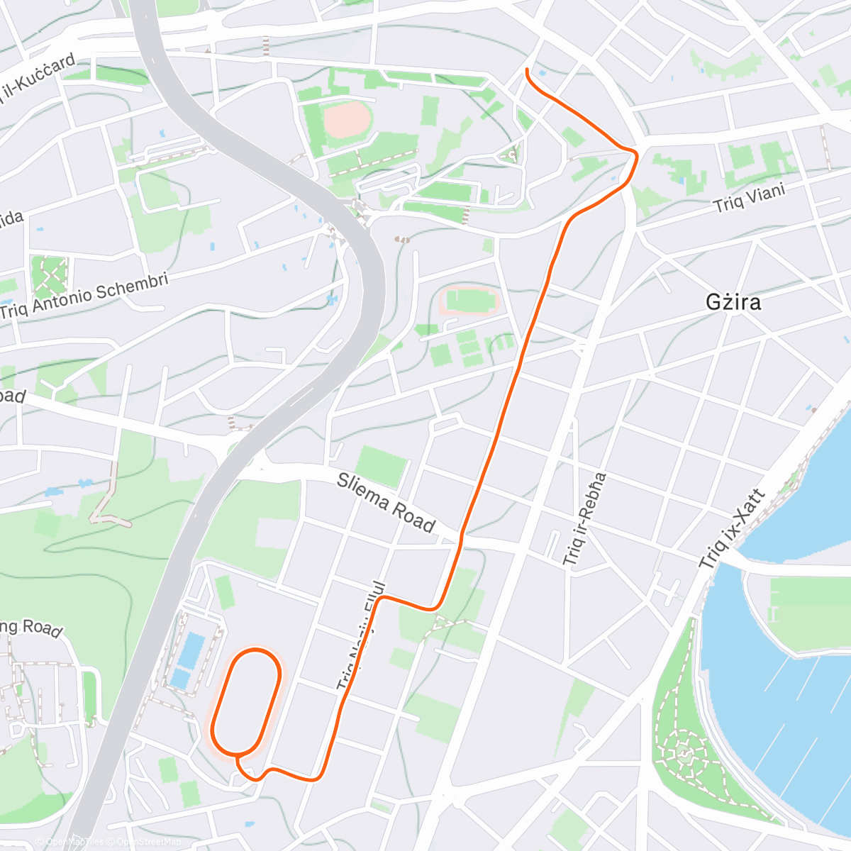 Map of the activity, Утренний забег