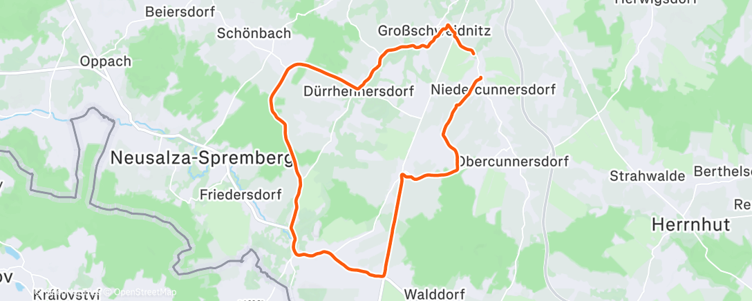 Map of the activity, 193/25 Radfahrt - Regeneration Z1/2 - war eine harte Traininingswoche - RtR Woche 5/5