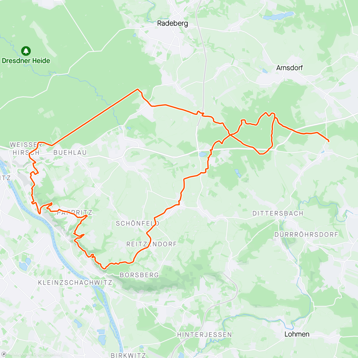 アクティビティ「Morning Mountain Bike Ride ⛅⛈️💦」の地図