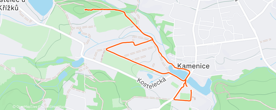 Map of the activity, Afternoon Trail Run