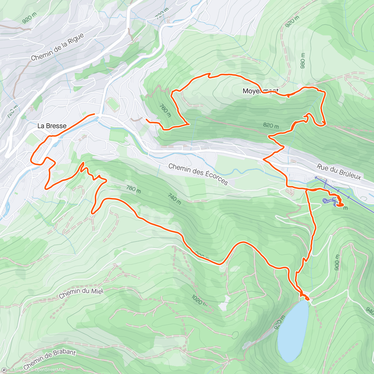 Map of the activity, Randonnée le matin