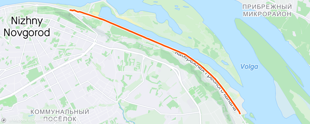 Map of the activity, Трейлраннинг (вечер)