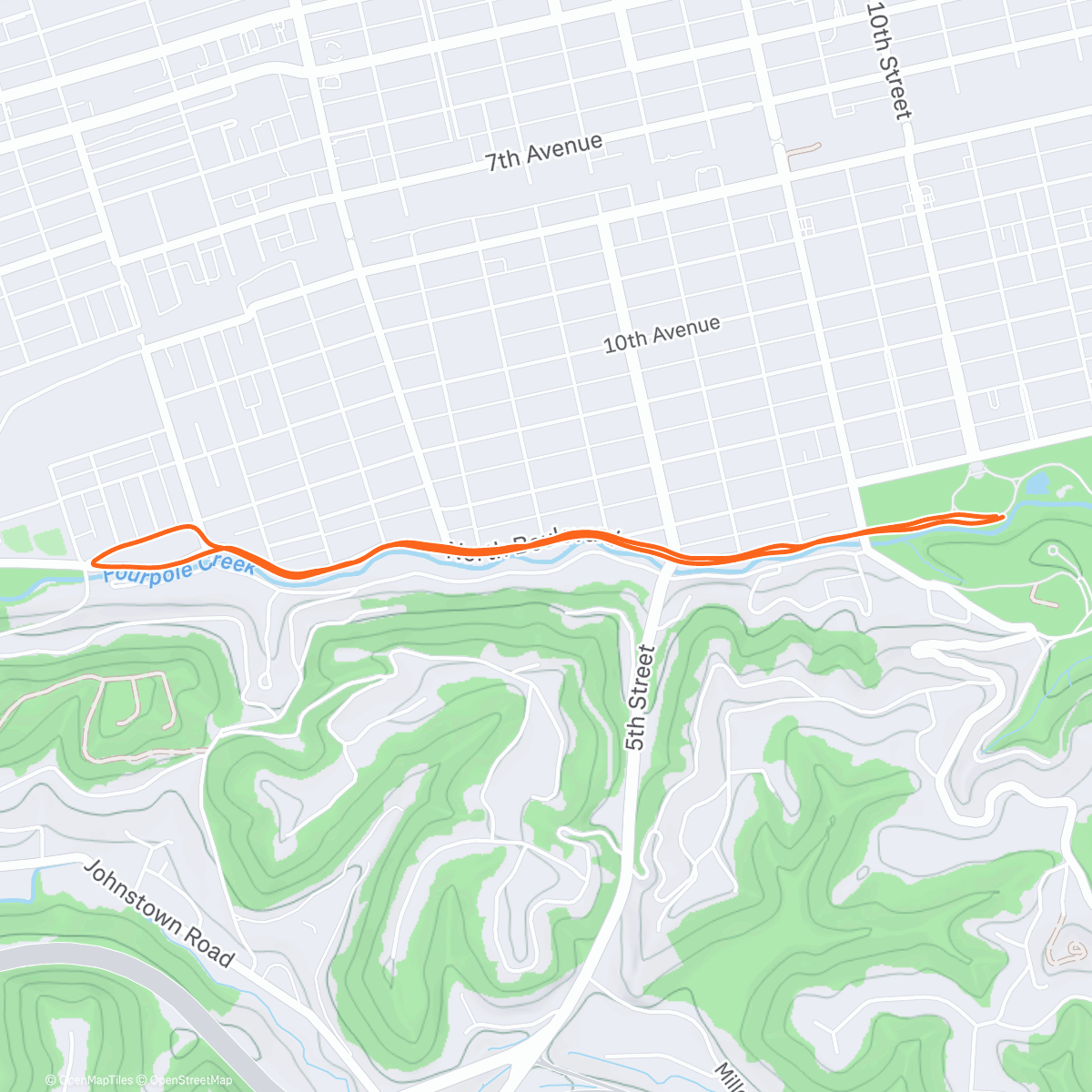 Map of the activity, Morning Run