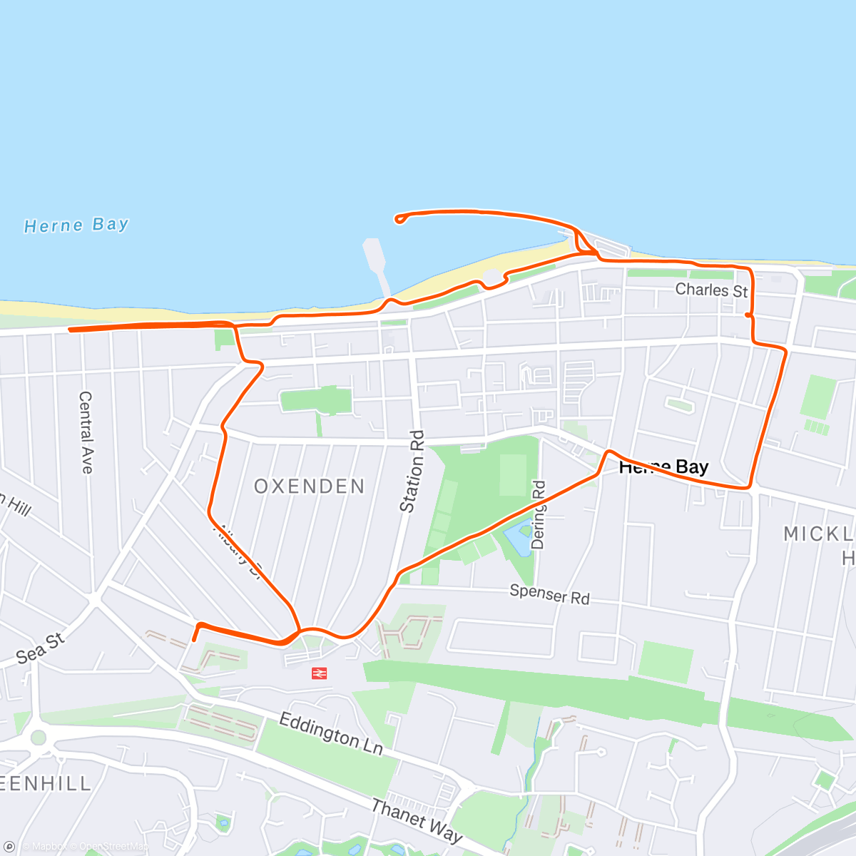 Map of the activity, down town