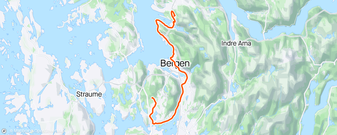 Mappa dell'attività Hjem igjen 🚴🏻💨🥶