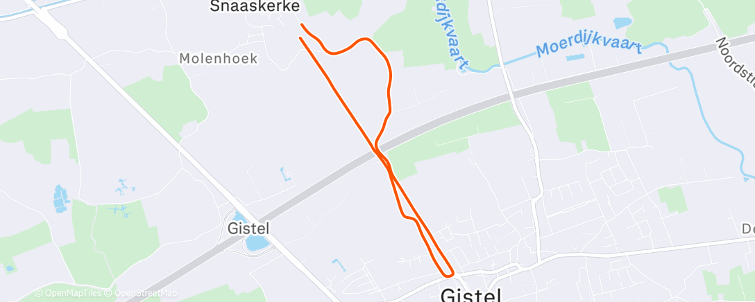 Map of the activity, Terug naar start... en das ver van de finish 🤦‍♀️