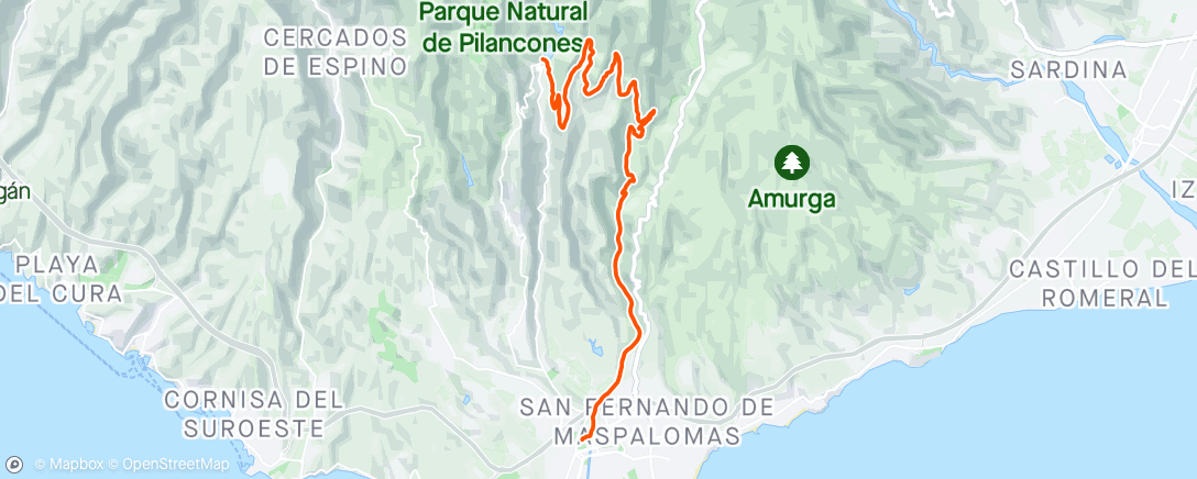 Map of the activity, Second Stage TRANSGRANCANARIA BIKE
