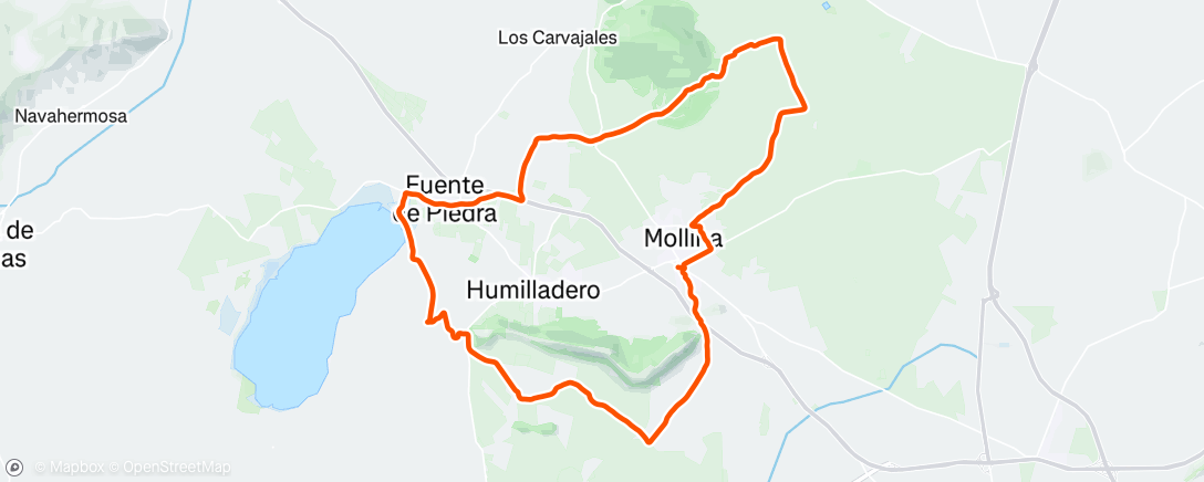 Map of the activity, Bicicleta de montaña matutina