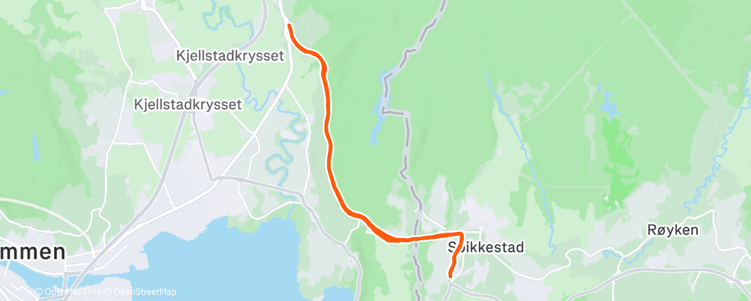 Map of the activity, Afternoon Run