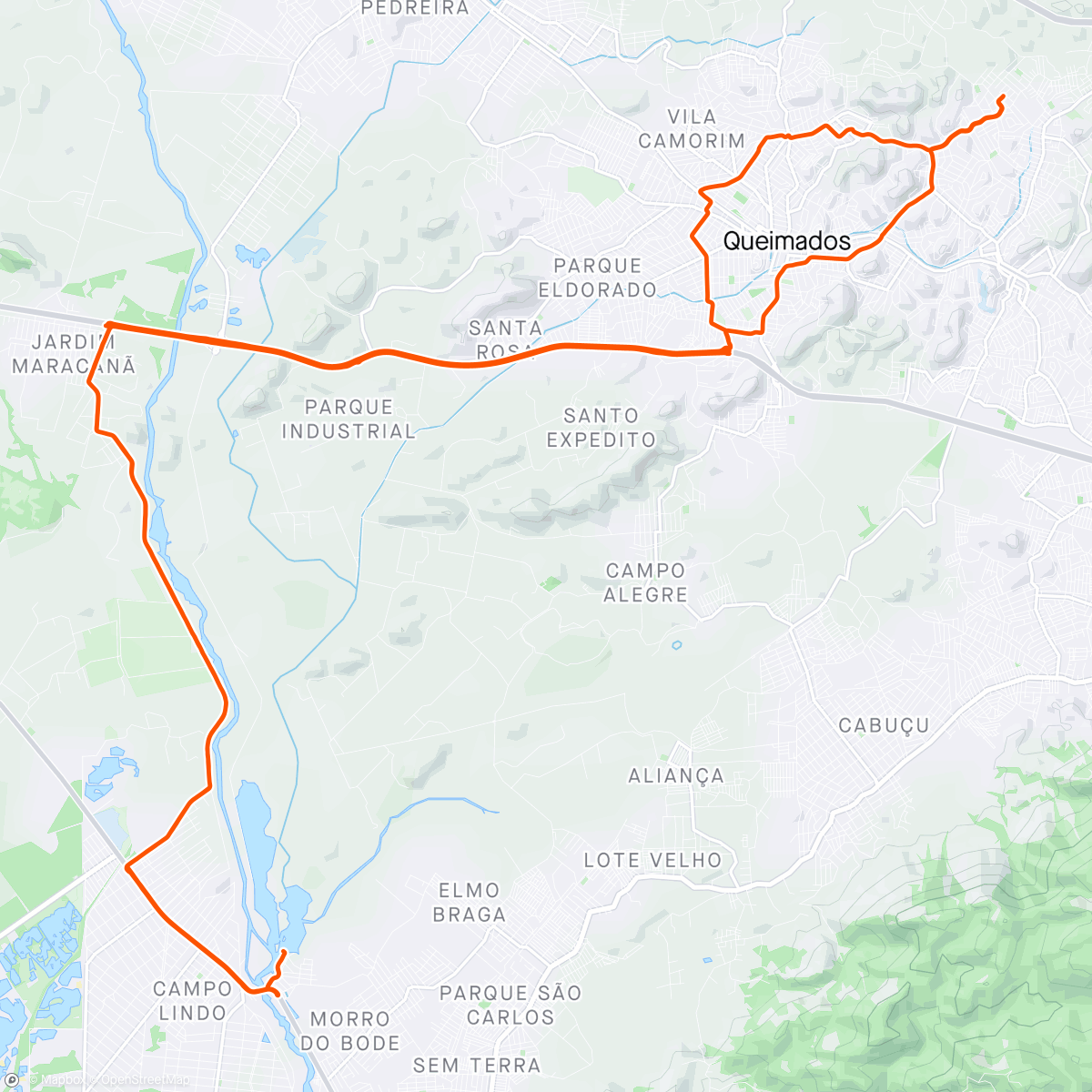 Map of the activity, Pedal Pantanal Iguaçuano / Caminho do Avatar