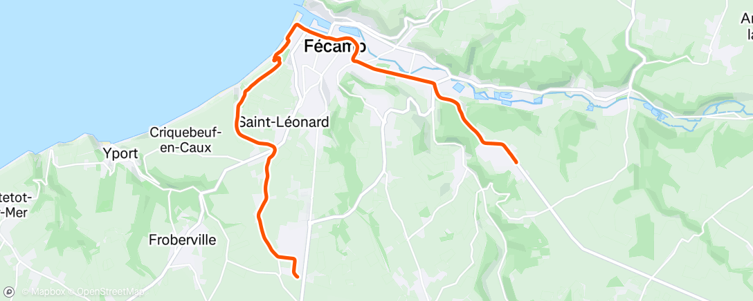 Map of the activity, Sortie vélo le matin