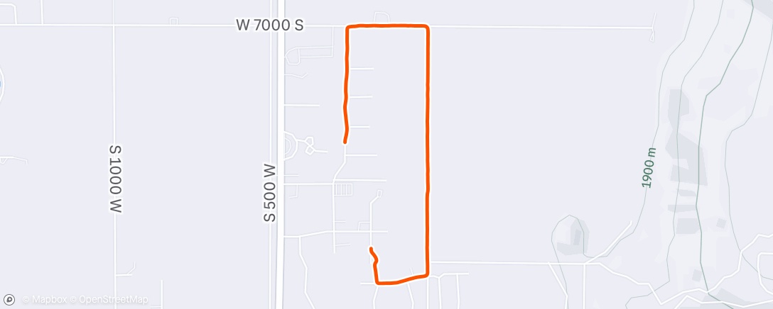 Map of the activity, Afternoon Run