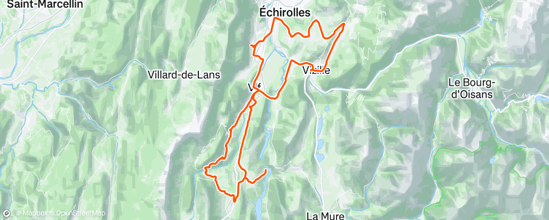 Map of the activity, Sortie vélo le midi