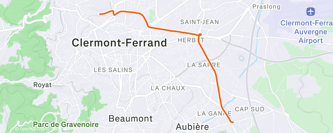 Map of the activity, Velotaf