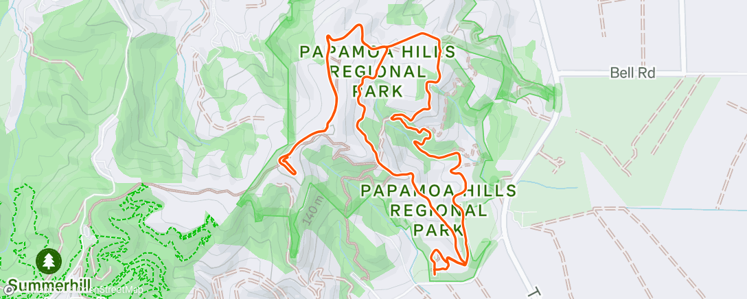 Map of the activity, Morning Trail Run