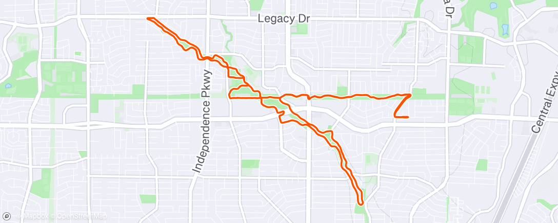 Map of the activity, Morning Run