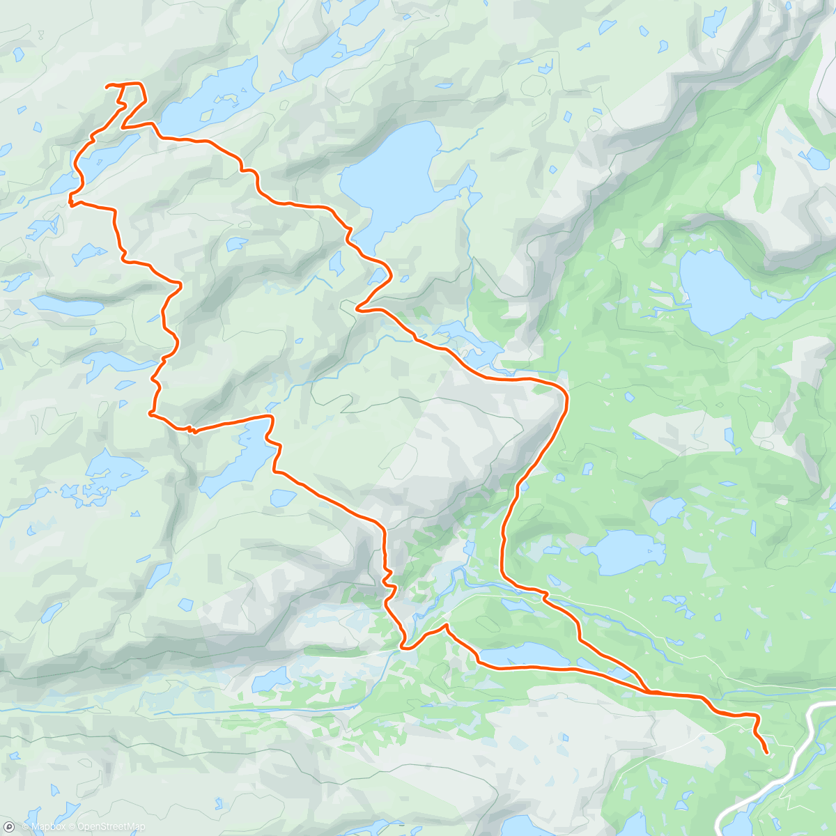 Map of the activity, Tur til Beinleinuten (1302 moh)