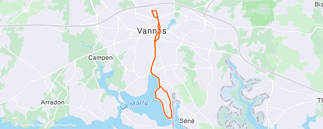 Map of the activity, Morning Run