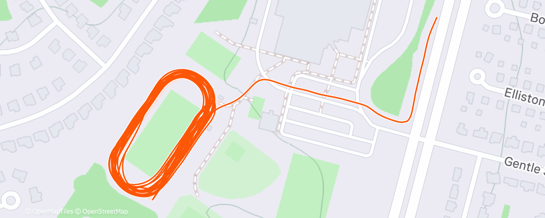 Map of the activity, Morning Run