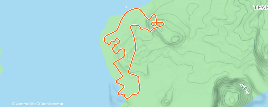 Mapa de la actividad (Zwift - Rolling 800s)