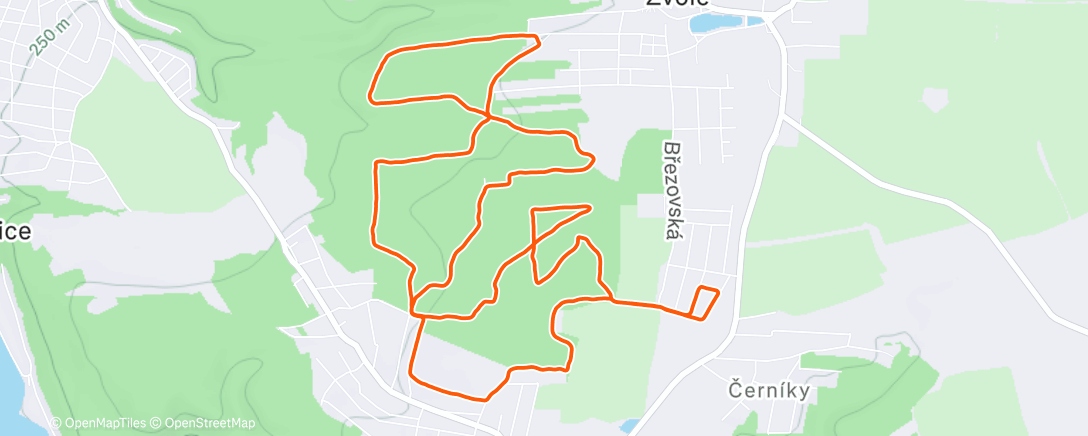 Map of the activity, Mlha s Jardou