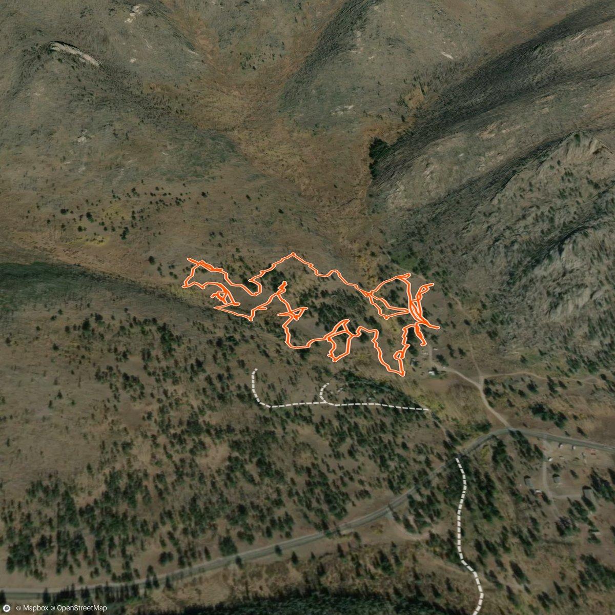 Map of the activity, Family mountain disc golf