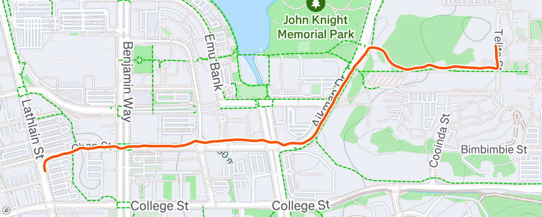 Map of the activity, Morning Run