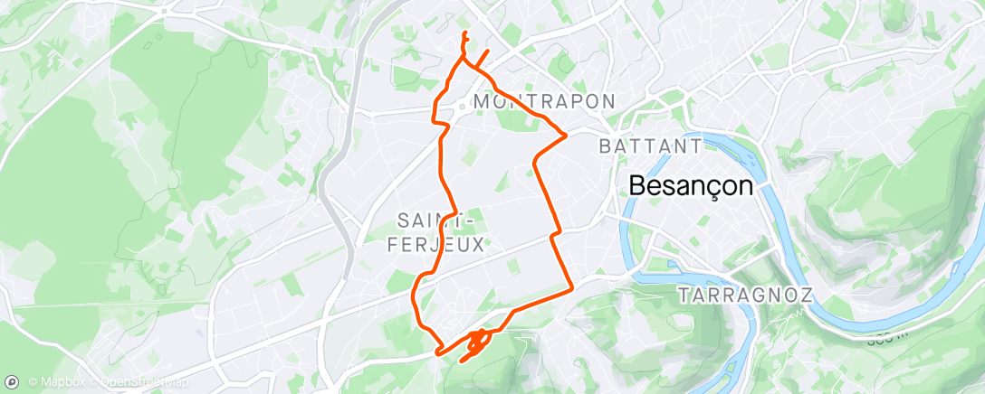 Map of the activity, STAGE COMITÉ BFC VTT #2