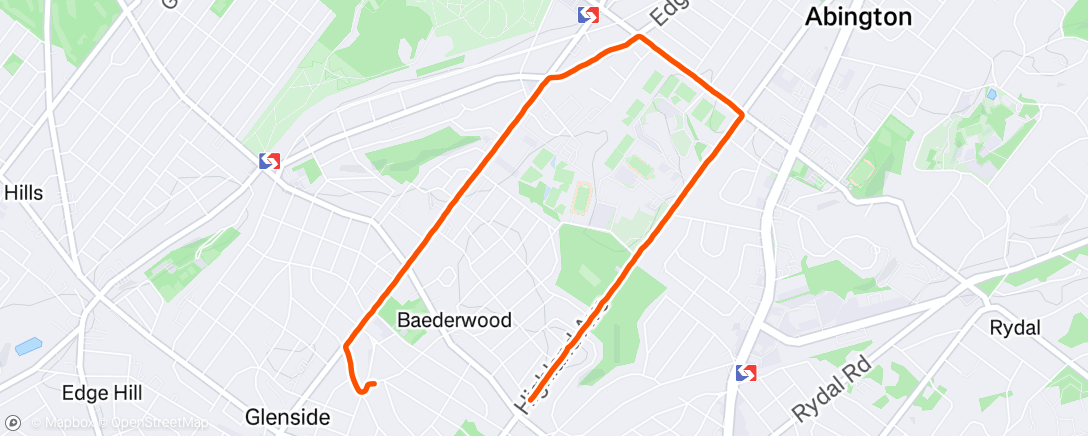 Map of the activity, RunDot easy 50