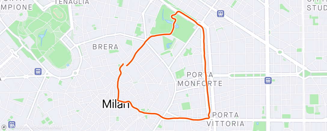 Map of the activity, Girone di Milano II