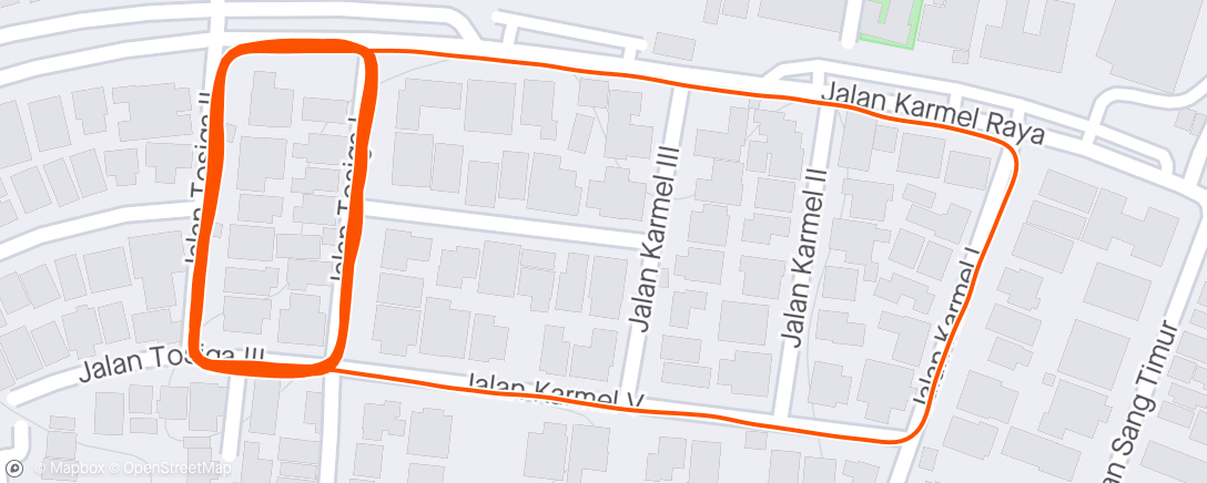 Map of the activity, Fartlek Run