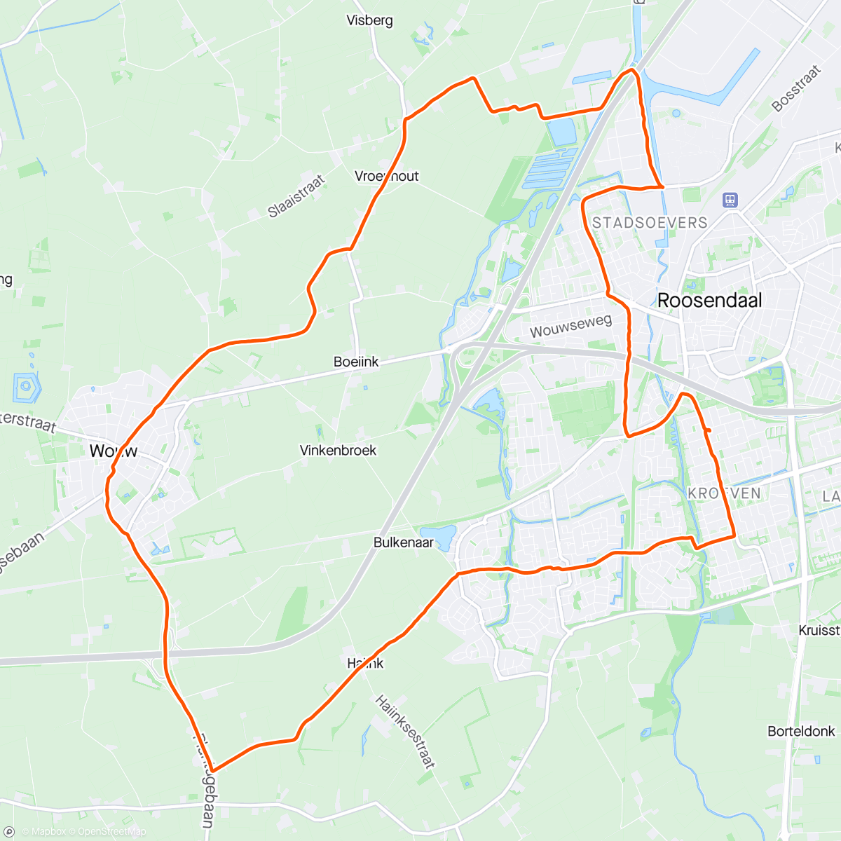 アクティビティ「Rondje Wouw」の地図