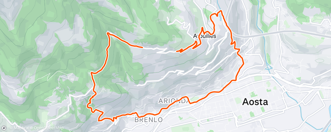 Map of the activity, Back to trail-running at home ☺️