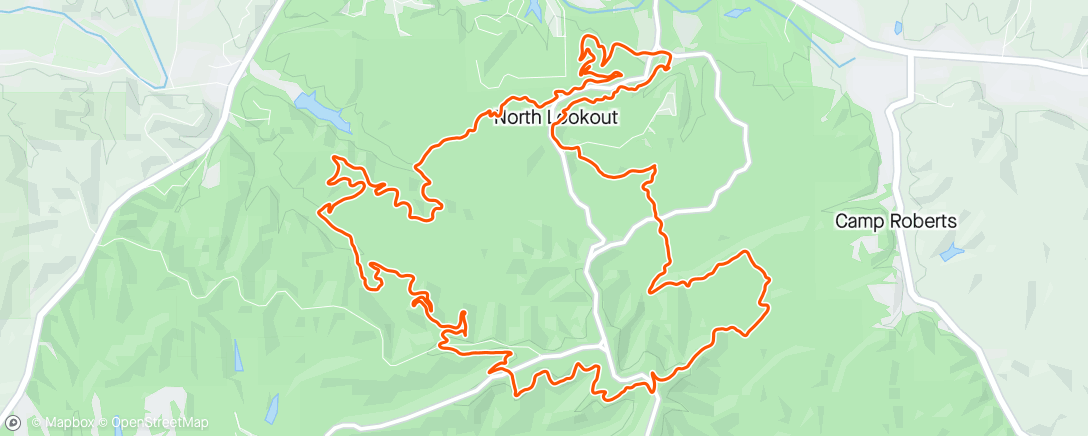 Map of the activity, Morning Trail Run and bushwack