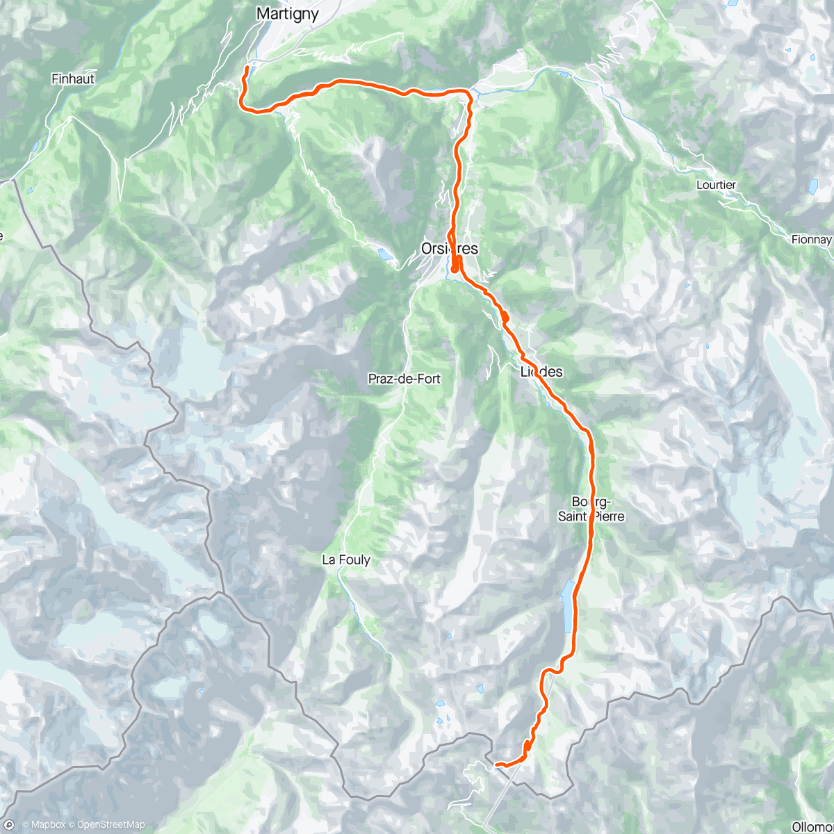Map of the activity, Snow Walls